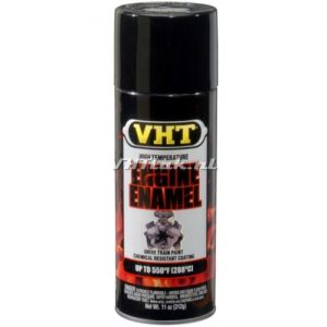 SP124 Black gloss (hoogglans zwart) motorlak -VHT